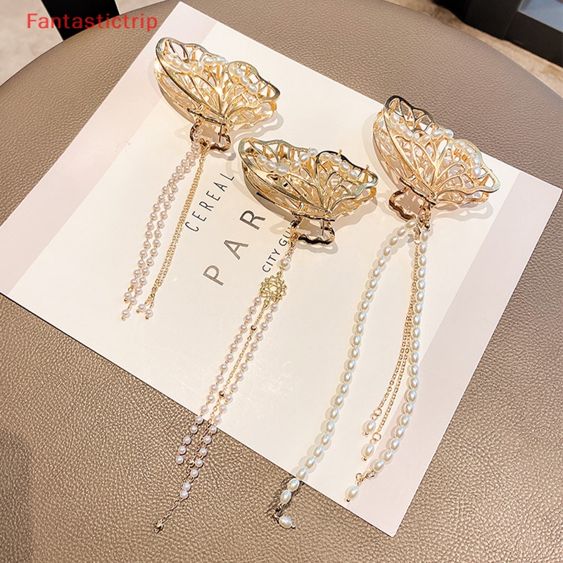 Bộ Kẹp Tóc Kim Loại Màu Vàng Phong Cách Vintage Thanh Lịch Cho Nữ