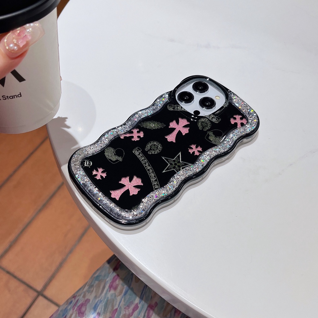 Ốp Điện Thoại TPU Mềm Trong Suốt Phối Kim Tuyến Nước Thời Trang Cho iPhone 12 13 14 Pro Max