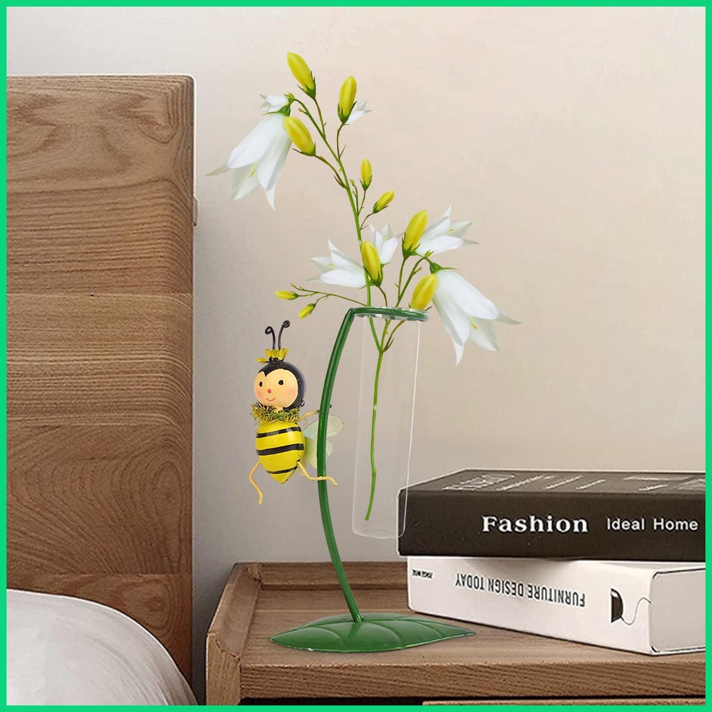 Bình Hoa Dạng Ống Nghiệm Với Khung Sắt Nghệ Thuật Trang Trí Nhà Cửa / Sân Vườn / Tiệc Cưới