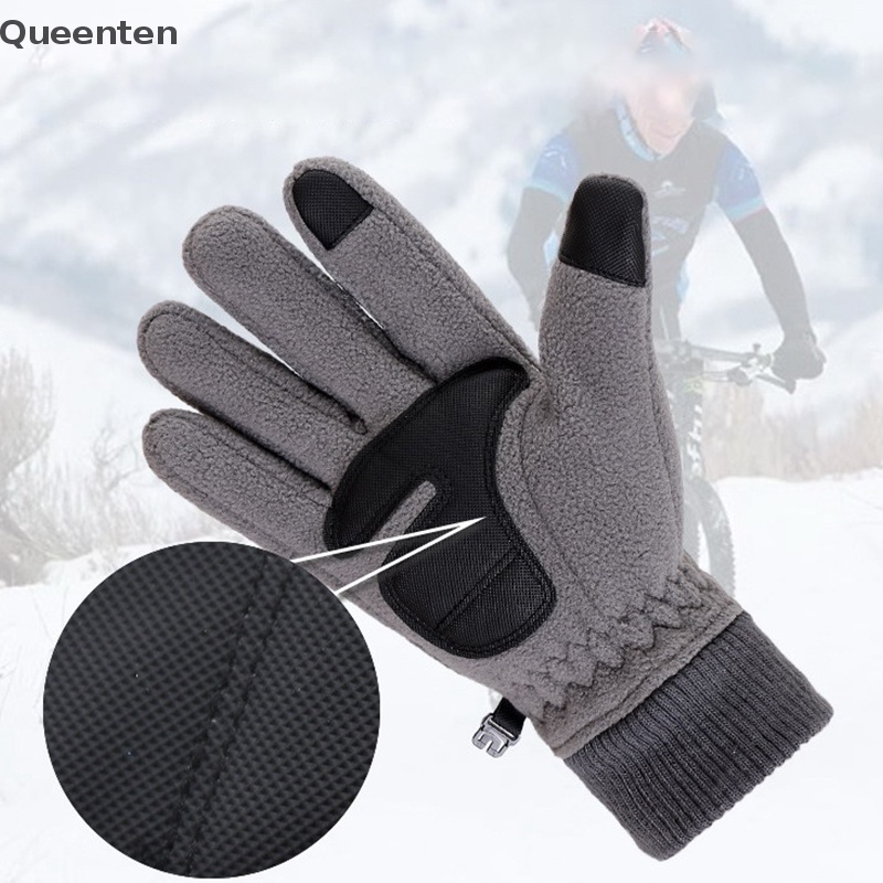 Găng Tay Gel Silica Nhung Dày Chống Trượt Giữ Ấm Mùa Đông QT