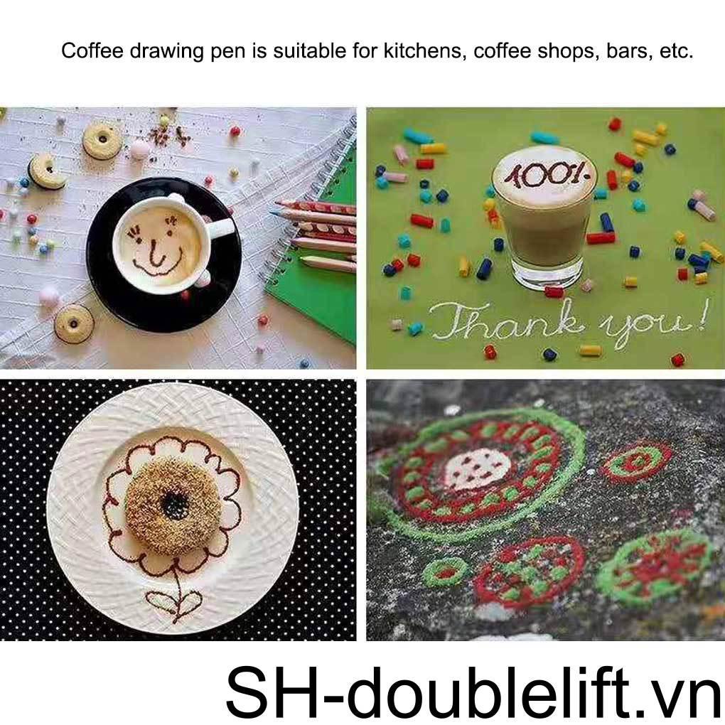 Bút Khắc Trang Trí Bánh Kem / Cà Phê / Gia Vị Chống Trượt Tiện Dụng Cho Nhà Bếp