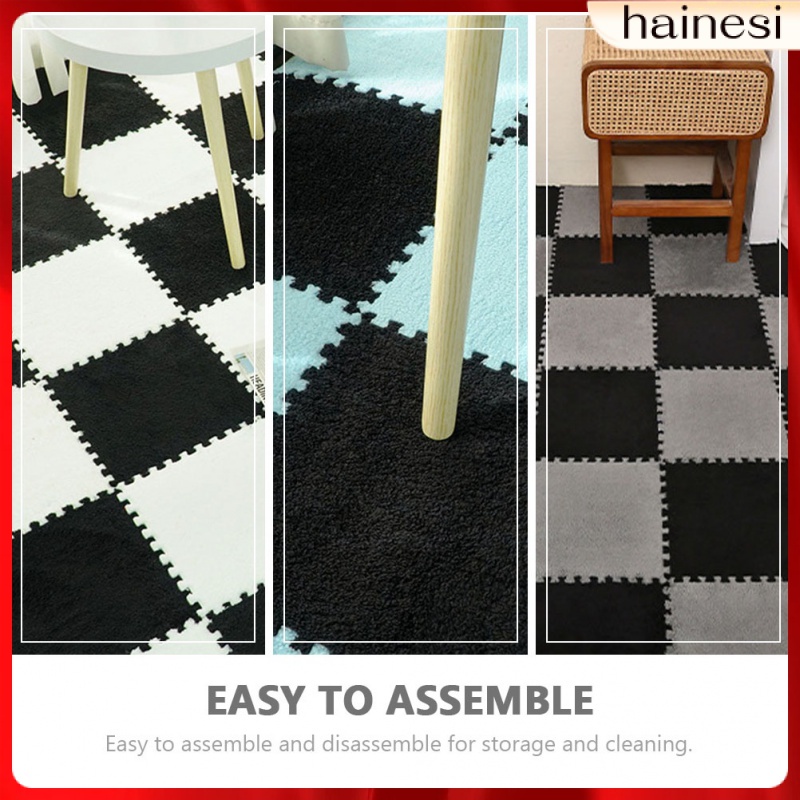 Set 6 Tấm Thảm Trải Sàn Hình Vuông Chắp Vá Ghép Nối Khóa Cho Bé Chơi Ngoài Trời