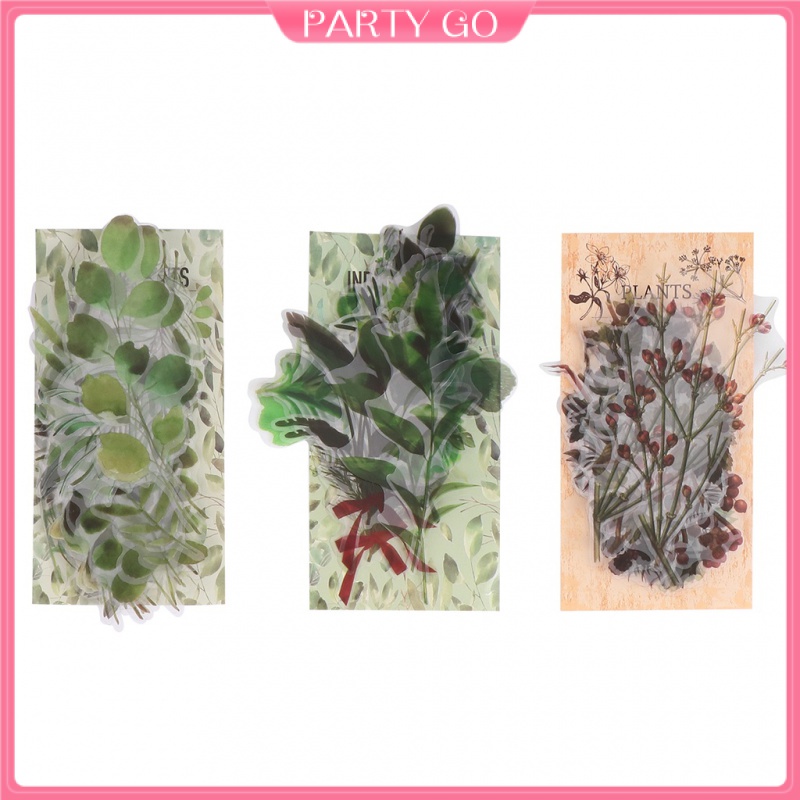 Set 120 Nhãn Dán Trang Trí Sổ Tay Thủ Công Hình Hoa Cỏ Kiểu Vintage