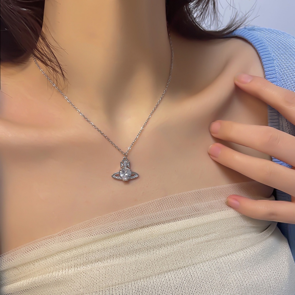 Mxittan.mx Vòng cổ Mặt Hình Hành Tinh Đính Pha Lê Nhân Tạo Lấp Lánh Dành Cho Nữ