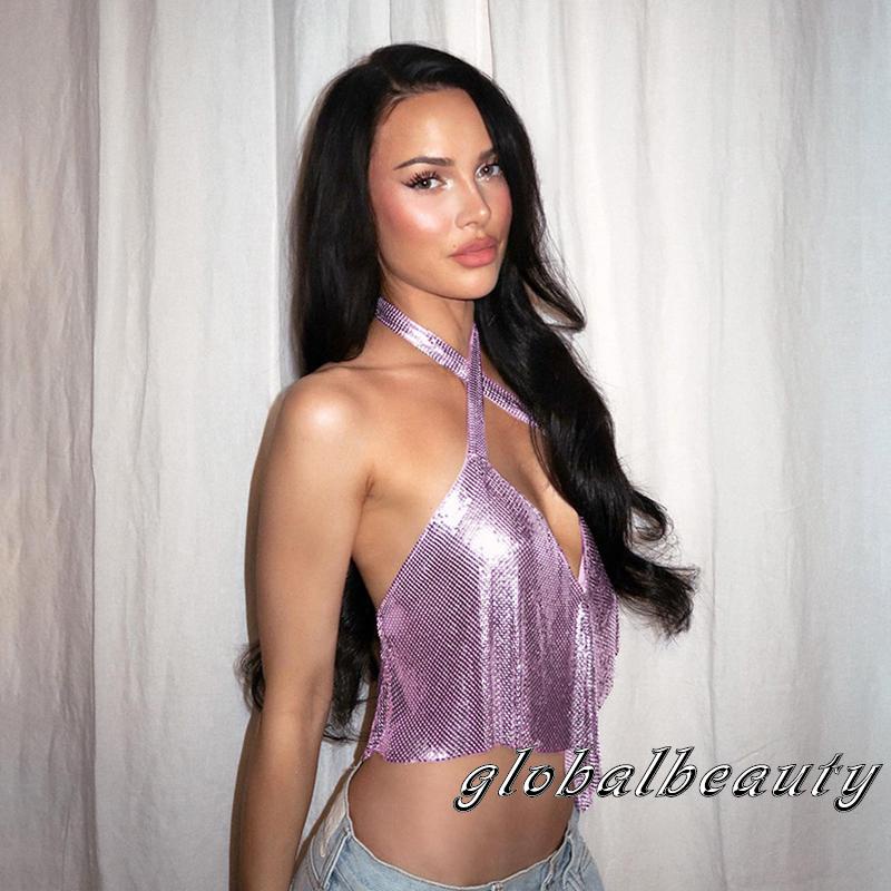 Áo Croptop Sát Nách Hở Lưng Màu Sắc Thời Trang Mùa Hè Cho Nữ