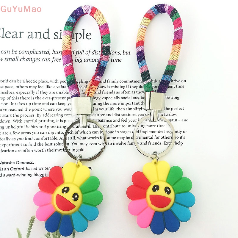 [cxGUYU] Móc Khóa Hình Hoa Hướng Dương Nhiều Màu Dễ Thương Phong Cách Hàn Quốc Cho Nữ PRTA