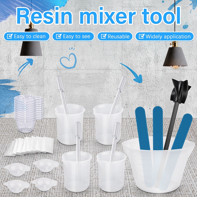 Cốc Đo Lường Silicone 250 &amp; 100Ml Làm Đồ Trang Sức