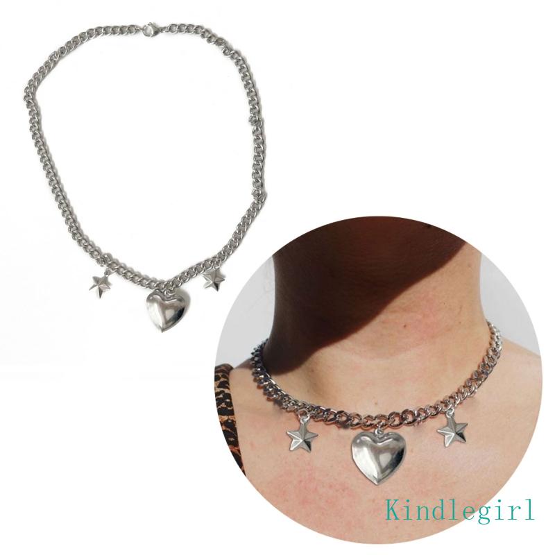 Vòng cổ Mặt Hình Ngôi Sao / Trái Tim / Chữ KING Y2K Phong Cách Hàn Quốc Thời Trang Cho Nữ