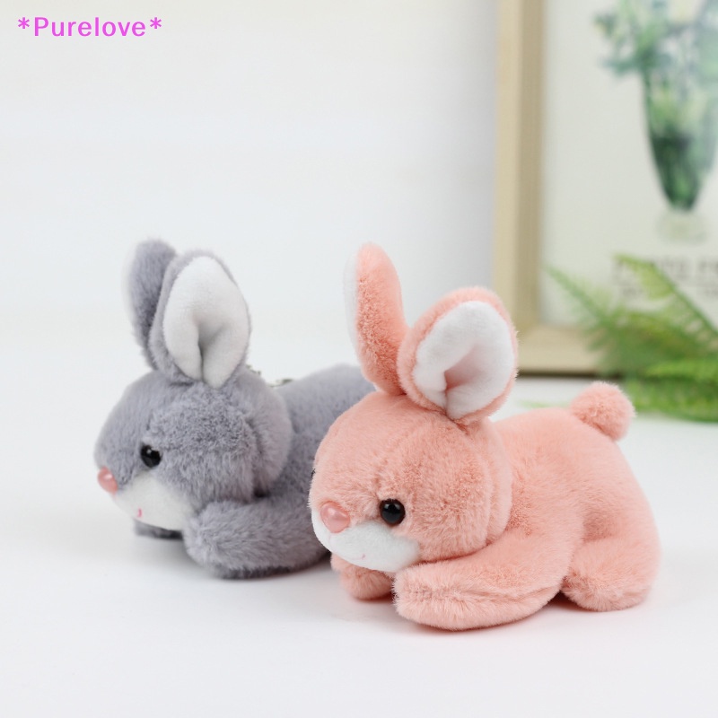 Thỏ Nhồi Bông Mềm Mại Treo Chìa Khóa Trang Trí Túi Xách / Quà Sinh Nhật Cho Bé Mới
