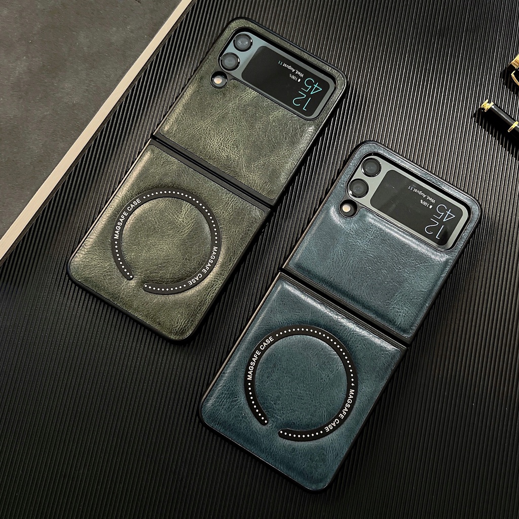 Ốp Bao Da Điện Thoại pu Không Dây Cho samsung galaxy z flip 4 preimum 3 flip 5 4 3