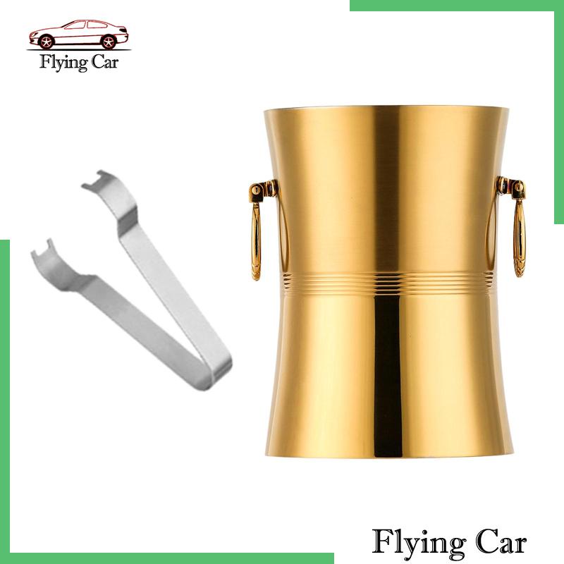 Xô Kim Loại Đựng Đá / Nước Uống Cách Nhiệt Có Nắp Đậy Dùng Cho Tiệc BBQ / Bar / Tiệc Tùng Lzdjfmy