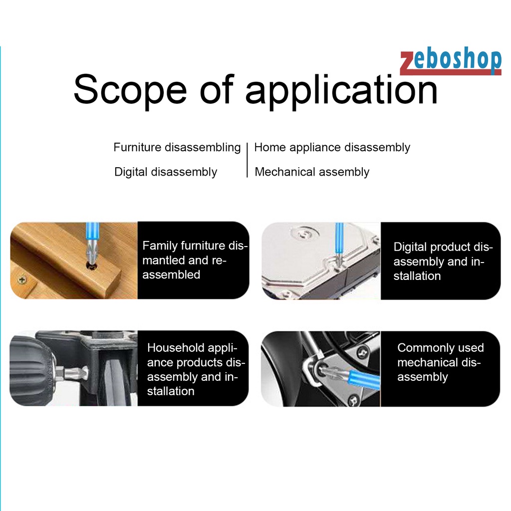 Bộ 7 Mũi Khoan Phillips 25-150mm Chống Trượt