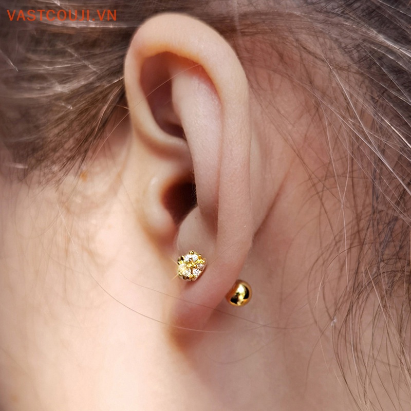 1 Đôi Khuyên Tai Nữ Đính Đá Zircon Thời Trang