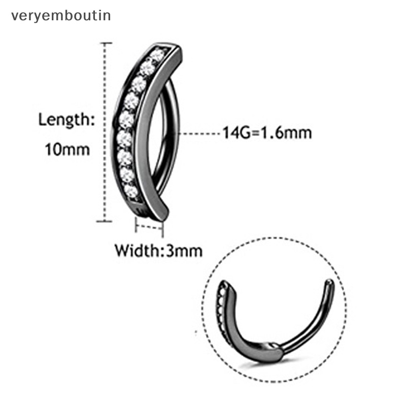 Khuyên Rốn Dạng Thanh Tạ Cong Bằng Thép Không Gỉ Đính Đá Zircon Phổ Biến Cho Nữ n