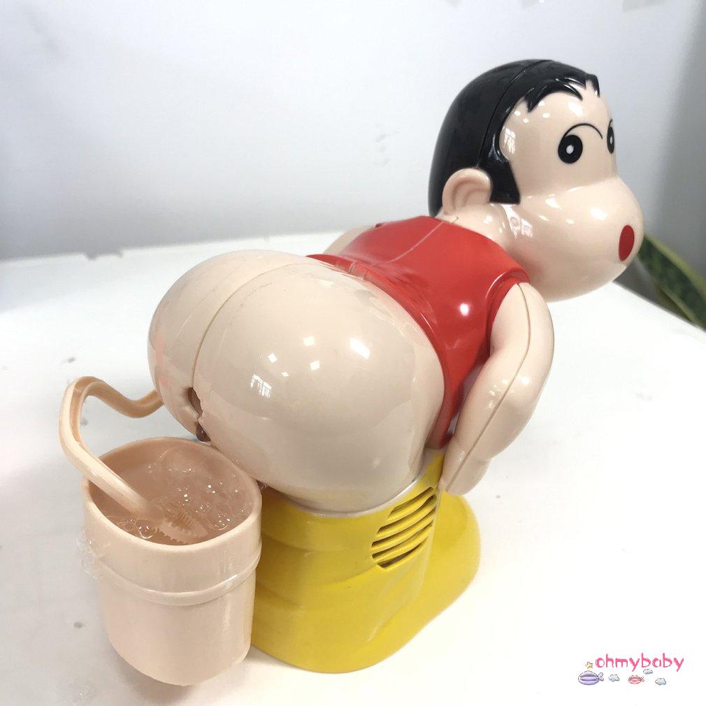 [InStock] Đồ chơi máy tạo bong bóng bằng điện cho trẻ em Cậu bé trông ngộ nghĩnh Máy thổi xì hơi có nhạc và đèn Quà tặng [Z/11]