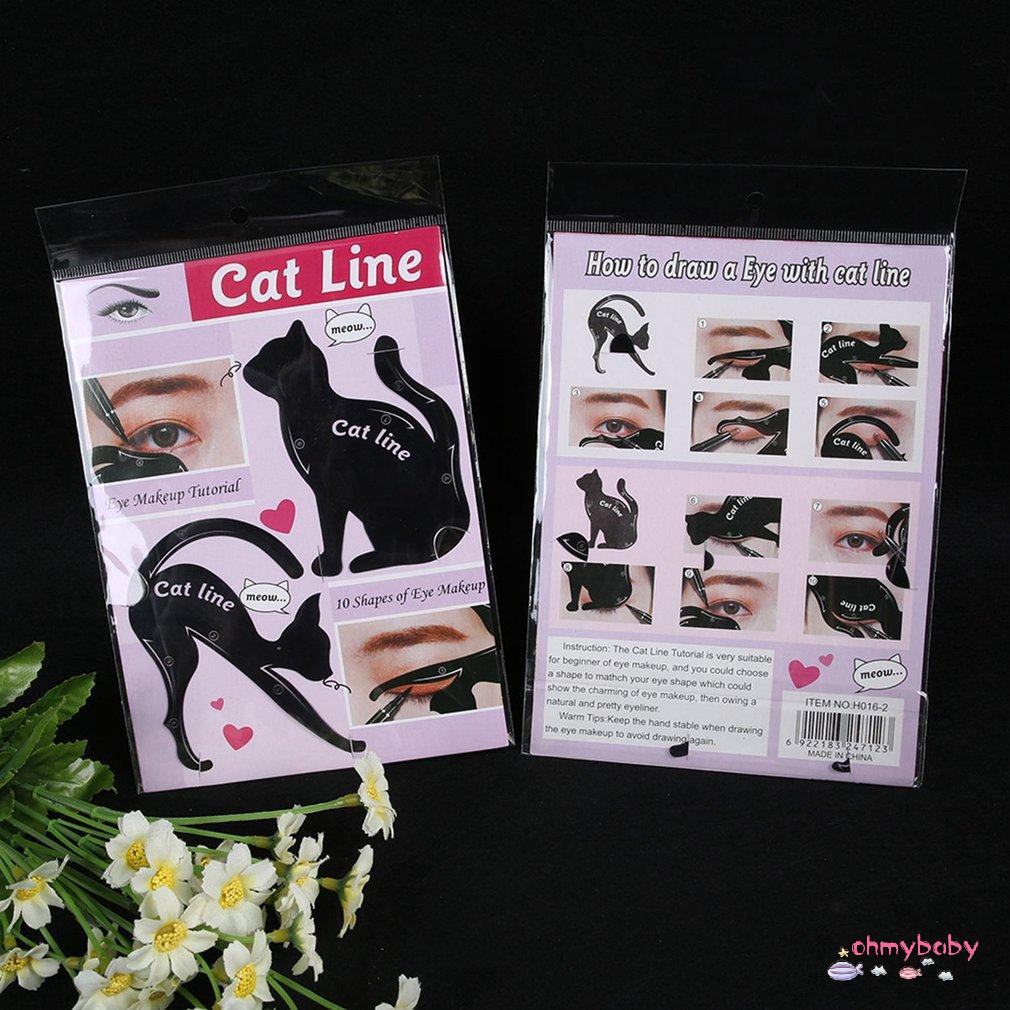 [InStock] Phụ nữ thời trang Cat Line Trang điểm mắt Bút kẻ Giấy nến độc đáo Mẫu Dụng cụ Bộ dụng cho [Z/11]