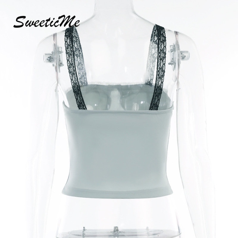 Áo Tank Top Hở Lưng Dáng Ôm Màu Tương Phản Thời Trang 2023 Quyến Rũ Cho Nữ