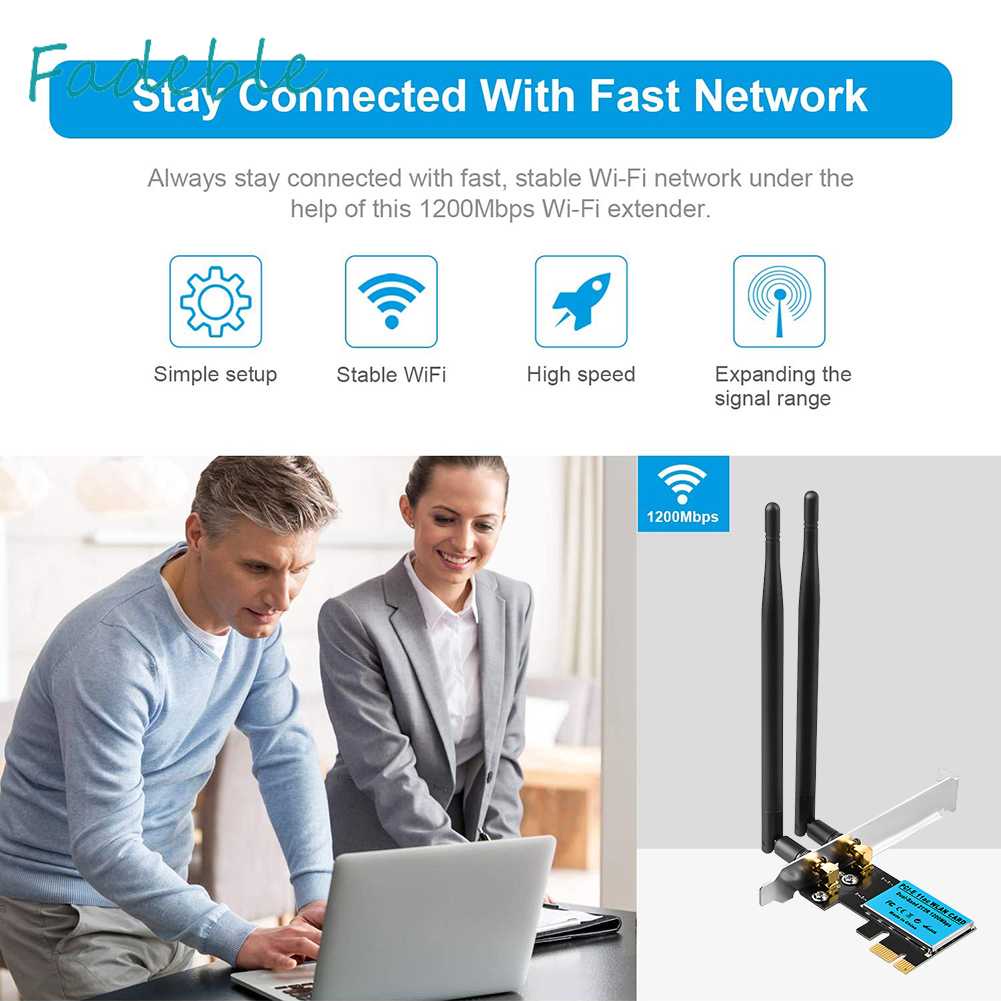 Thẻ Mạng Không Dây 2.4G / 5GHz 1200Mbps