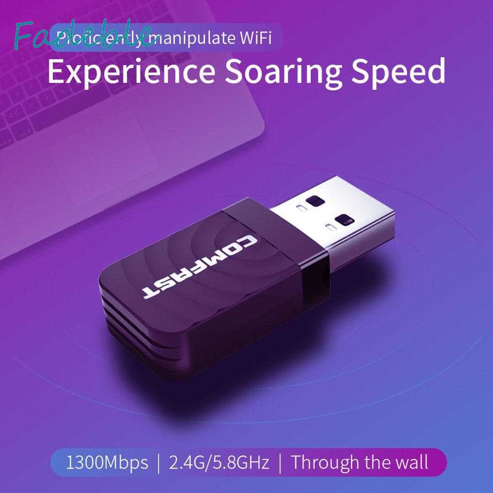 Thẻ Mạng Không Dây USB COMFAST 1300Mbps 802.11 b / g / n