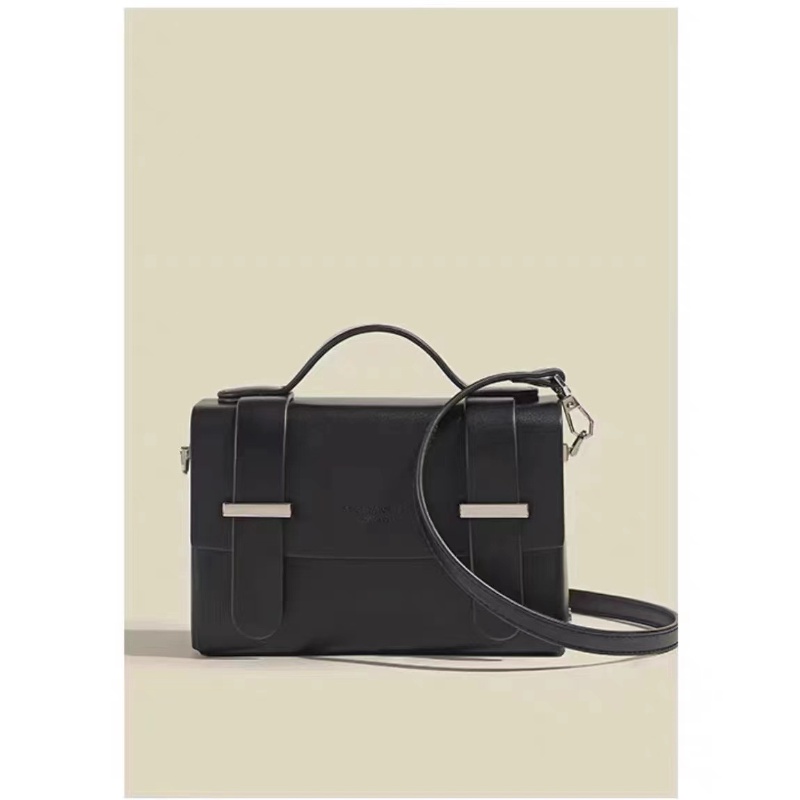 Túi Đeo Chéo Màu Đen Phong Cách Retro Thời Trang Cho Nữ