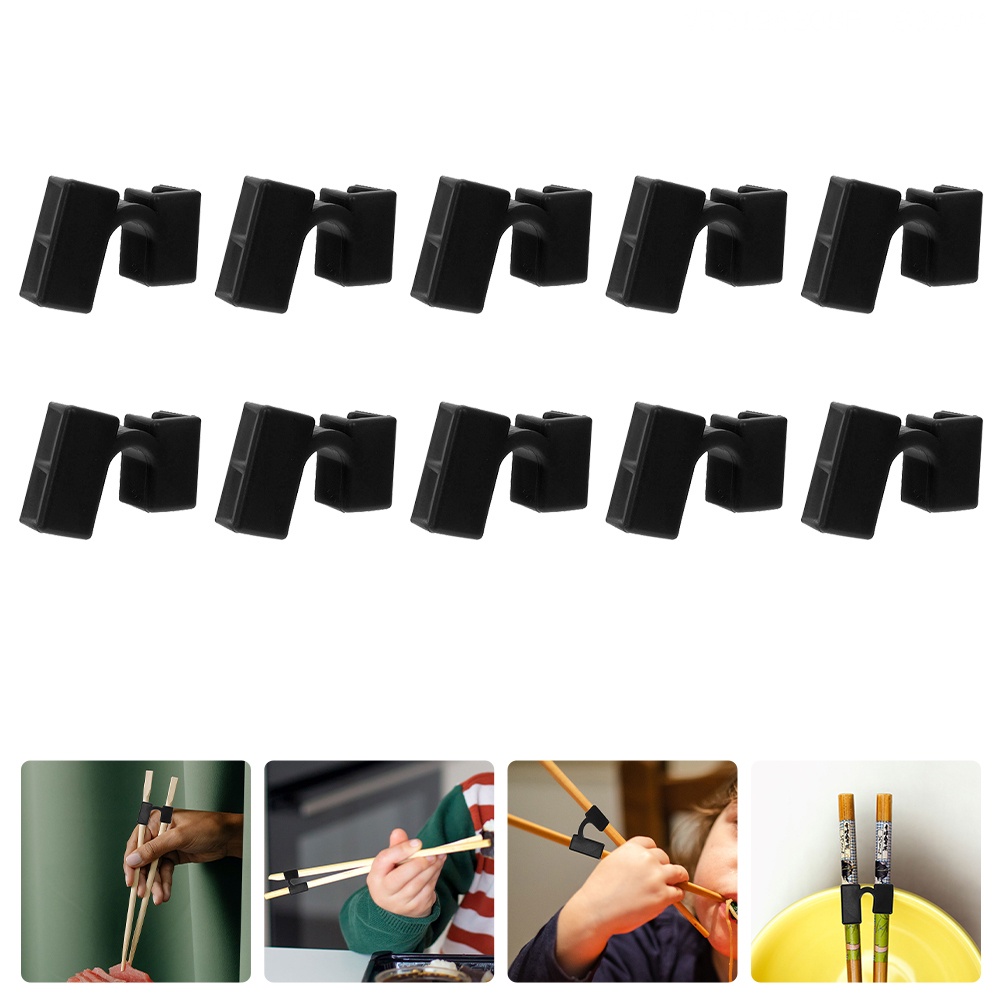 Set 10 Giá Đỡ Đũa Bằng Nhựa Dành Cho Trẻ Em Và Người Lớn Tuổi