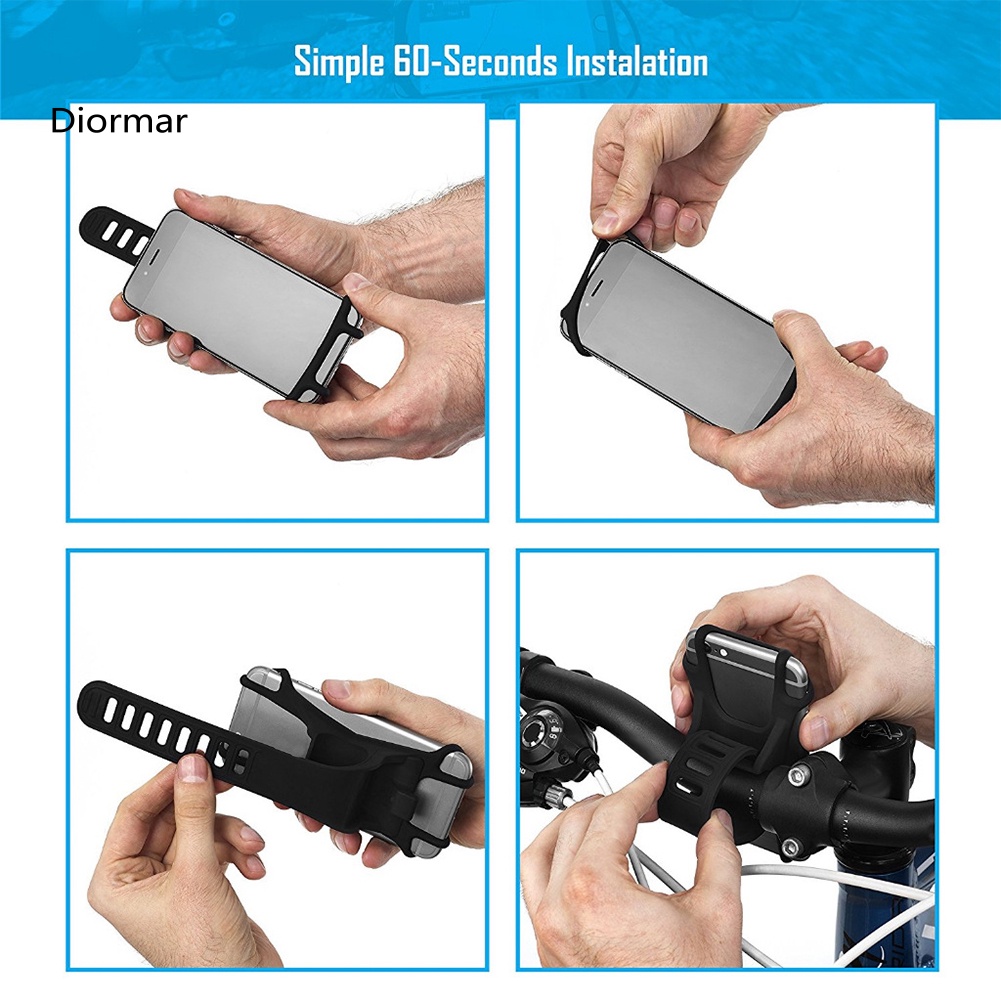 Giá Đỡ ĐiệN ThoạI Di ĐộNg BằNg Silicon GắN Tay CầM Xe ĐạP