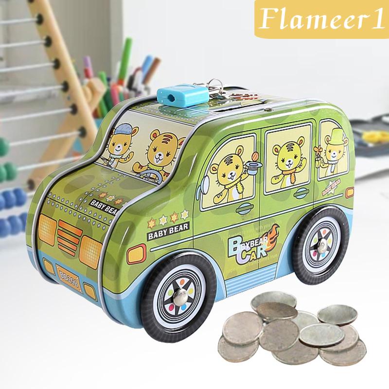 [Flameameer1] Hộp Đựng Tiền Tiết Kiệm Hình Xe Hơi Tinh Tế Để Bàn Văn Phòng / Phòng Khách Màu Xanh Lam