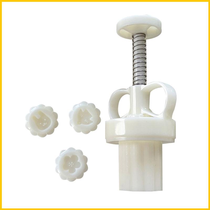 Khuôn Nhấn Tay Làm Bánh Trung Thu Hình Chim / Thỏ / Hoa Độc Đáo Tiện Dụng