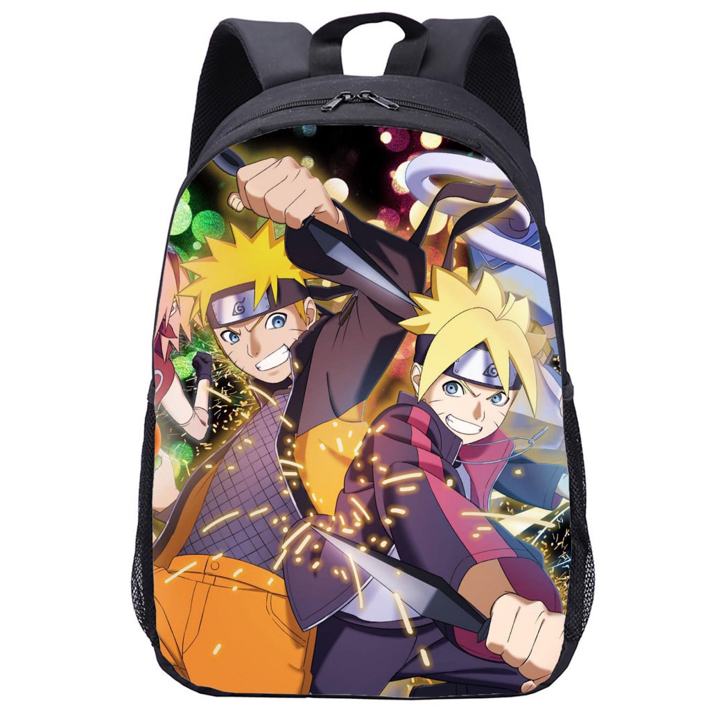 Ba Lô Đi Học Cỡ Lớn In Họa Tiết Hoạt Hình Naruto Cho Bé
