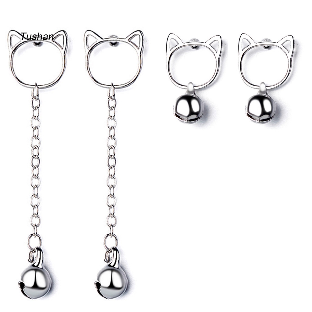 1 Đôi Khuyên Tai Hình Mèo Bằng Đồng Dễ Thương