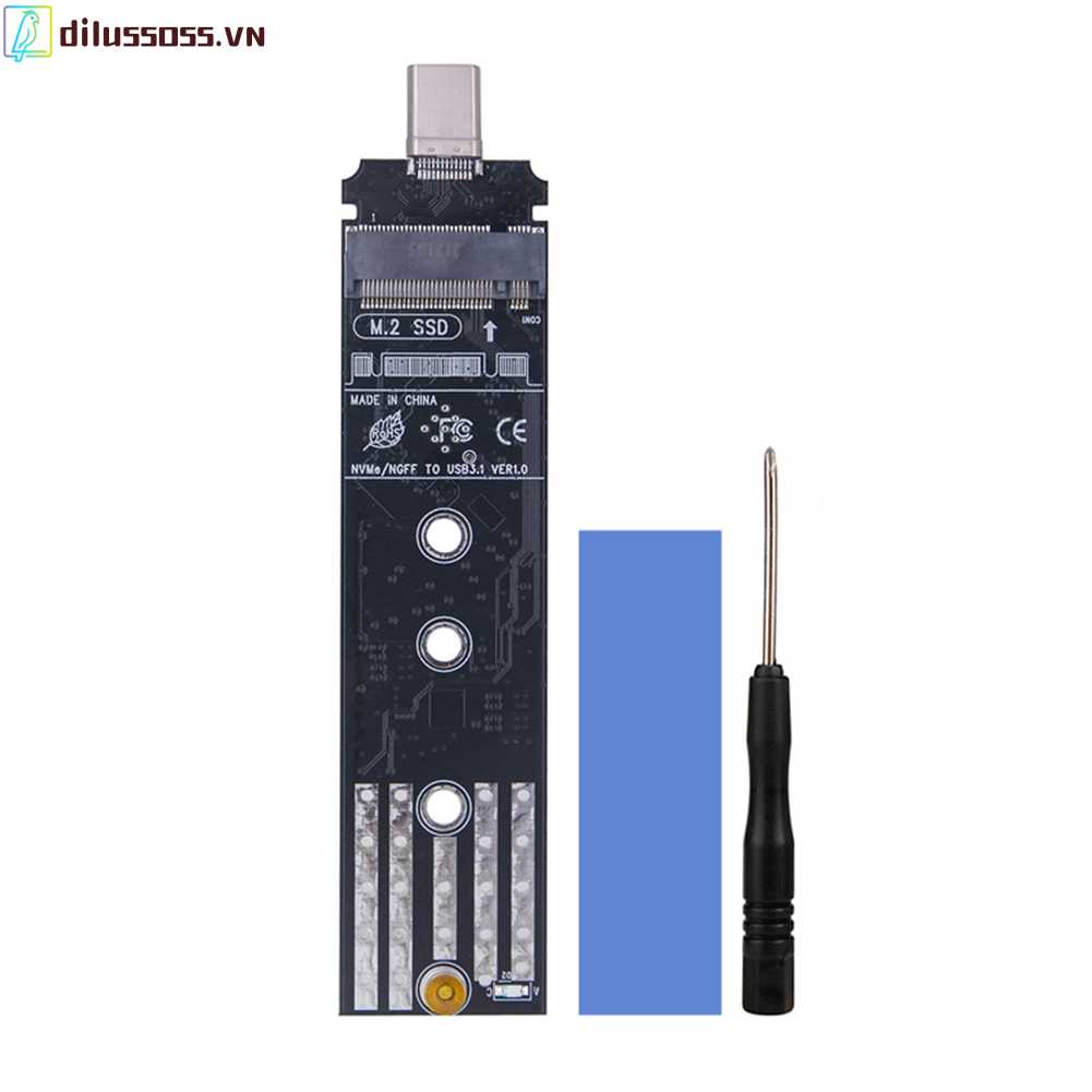 Đầu Chuyển Đổi NVMe Sang Type C M.2 USB C Cho Almost M.2 (NGFF) NVMe / SATA SSD