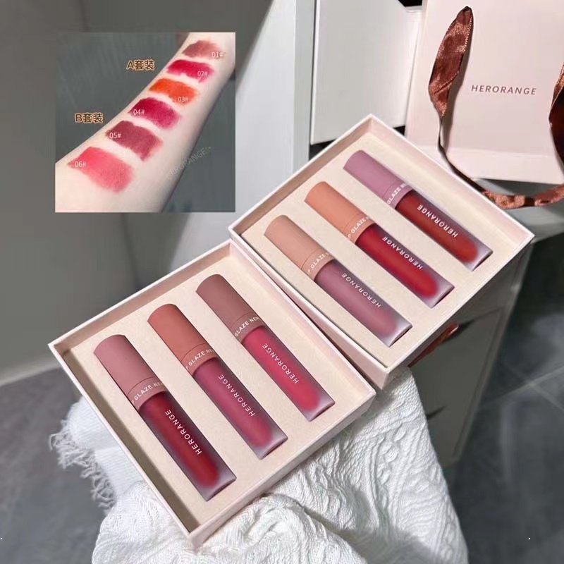 Son Môi HERORANGE Màu Nhung Lì Kháng Nước Lâu Trôi Không Dễ Phai