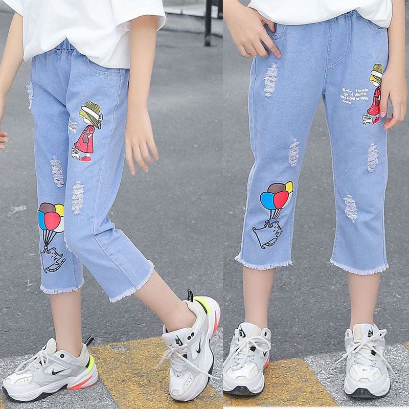 Quần Lửng Denim Thời Trang Mùa Hè 2022 Dành Cho Bé Gái