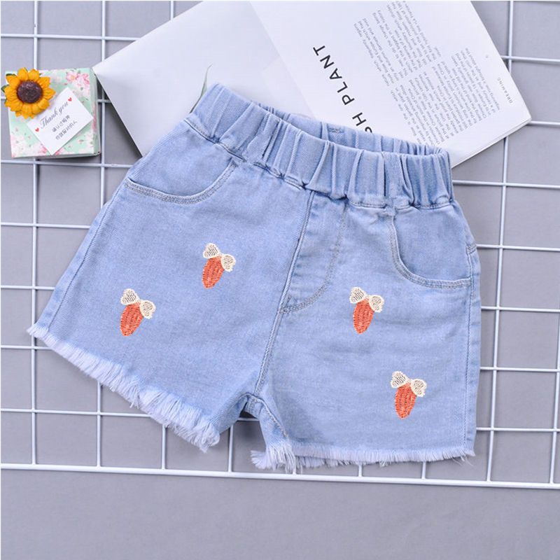 Quần Short Denim Mùa Hè Phong Cách Mới Cho Bé Gái P8JA