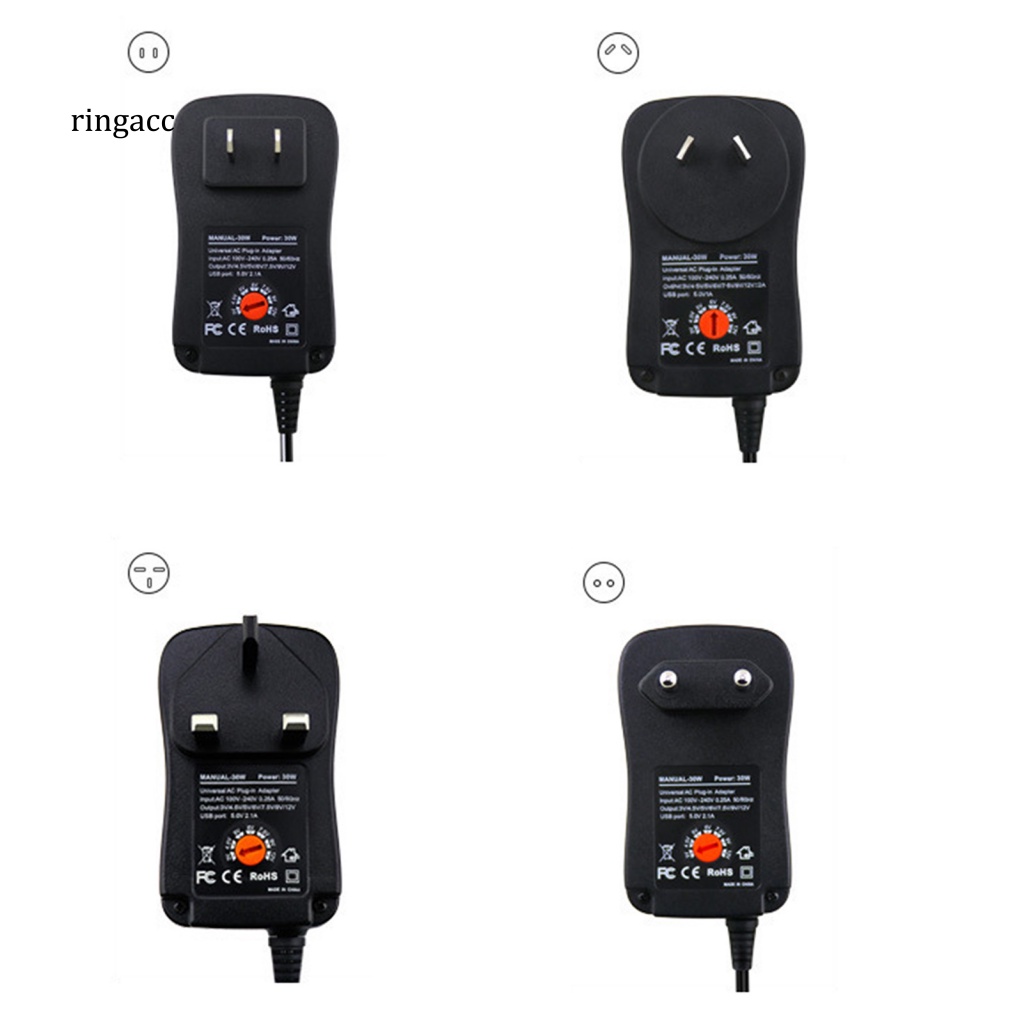 1 Bộ Chuyển Đổi Nguồn Điện 3-12V 30W AC DC Cổng USB Có Thể Điều Chỉnh Đa Năng