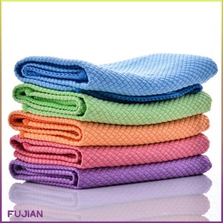 5Pcs Microfiber Cleaning Cloths Rags Kitchen Dish Towel Absorbent Wiping Household Rag Cloth