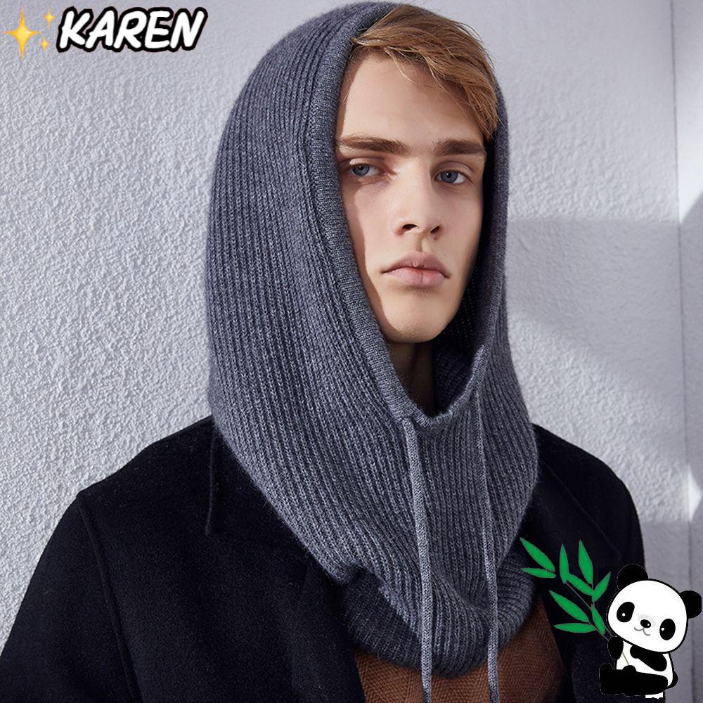 Karen Mũ Len Trùm Đầu Chống Gió Giữ Ấm Dày Dặn Mẫu Mới