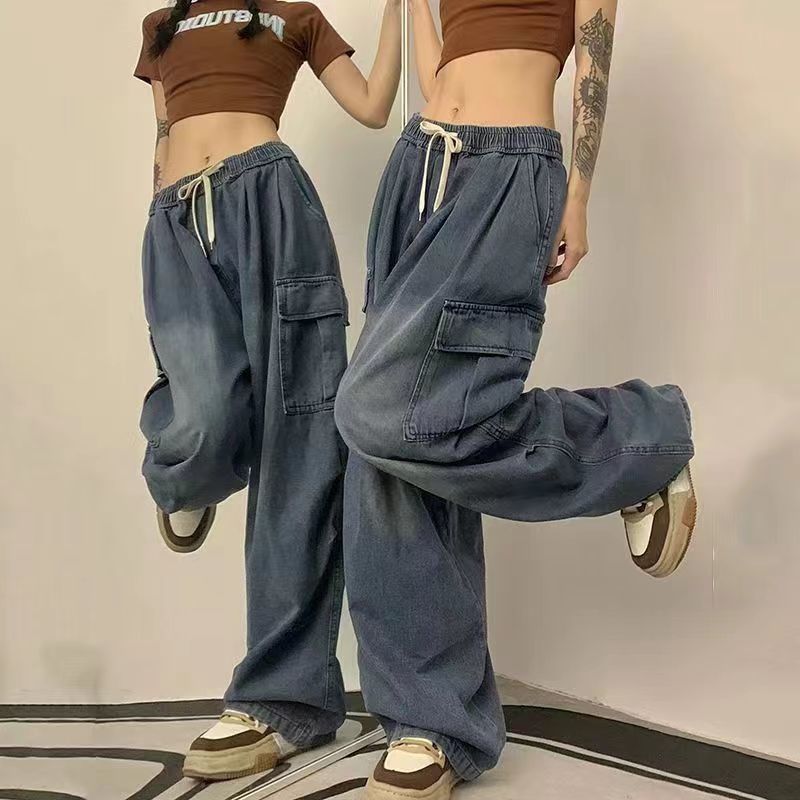 Quần Jeans Dài Ống Rộng Thời Trang Dành Cho Nữ 3X4H