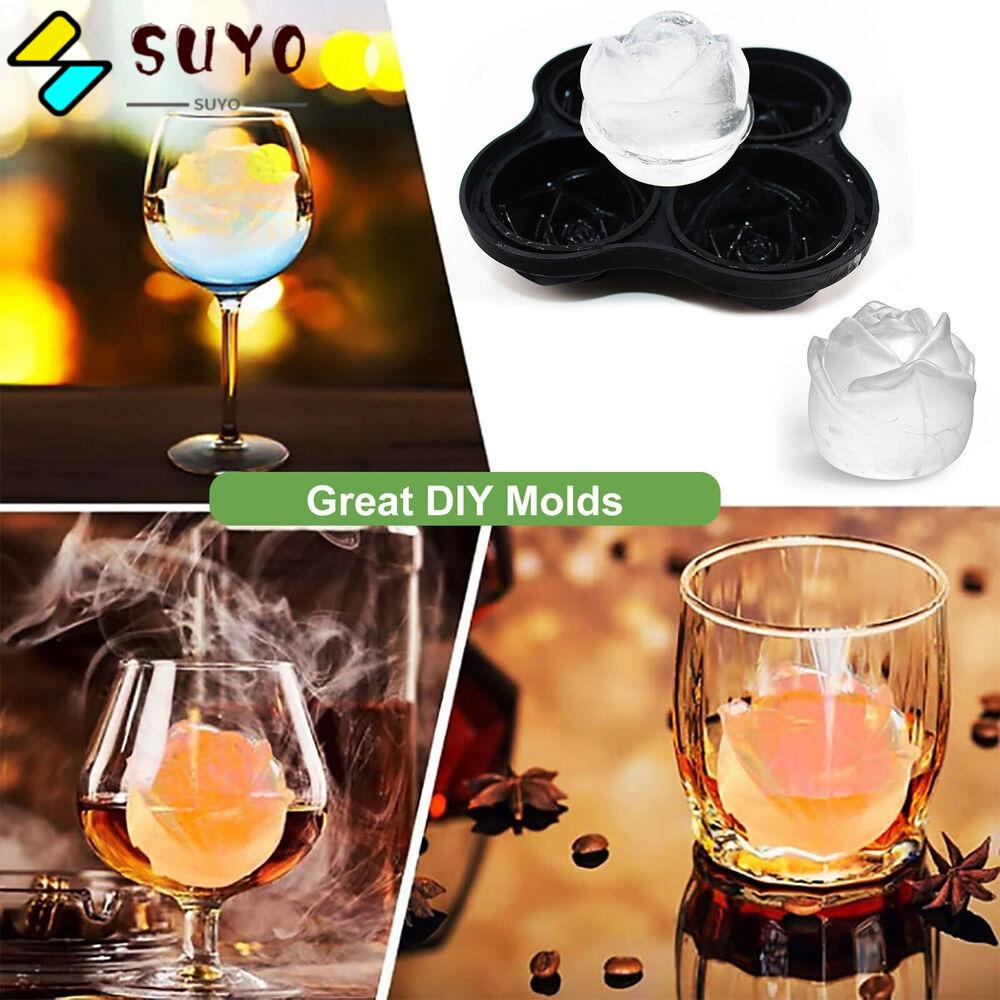 Khuôn Làm Đá 4 Ngăn Bằng Silicone Dễ Sử Dụng