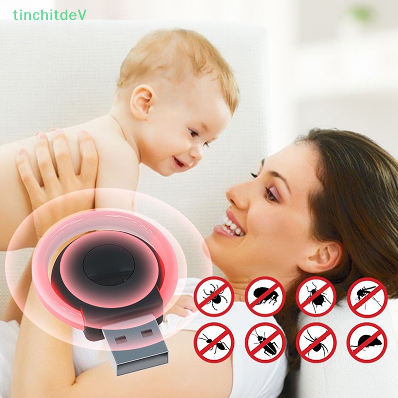 Thiết Bị Đuổi Côn Trùng / Chuột / Gián Bằng Sóng Siêu Âm Mini Cổng Cắm USB Mang Đi Tiện Dụng