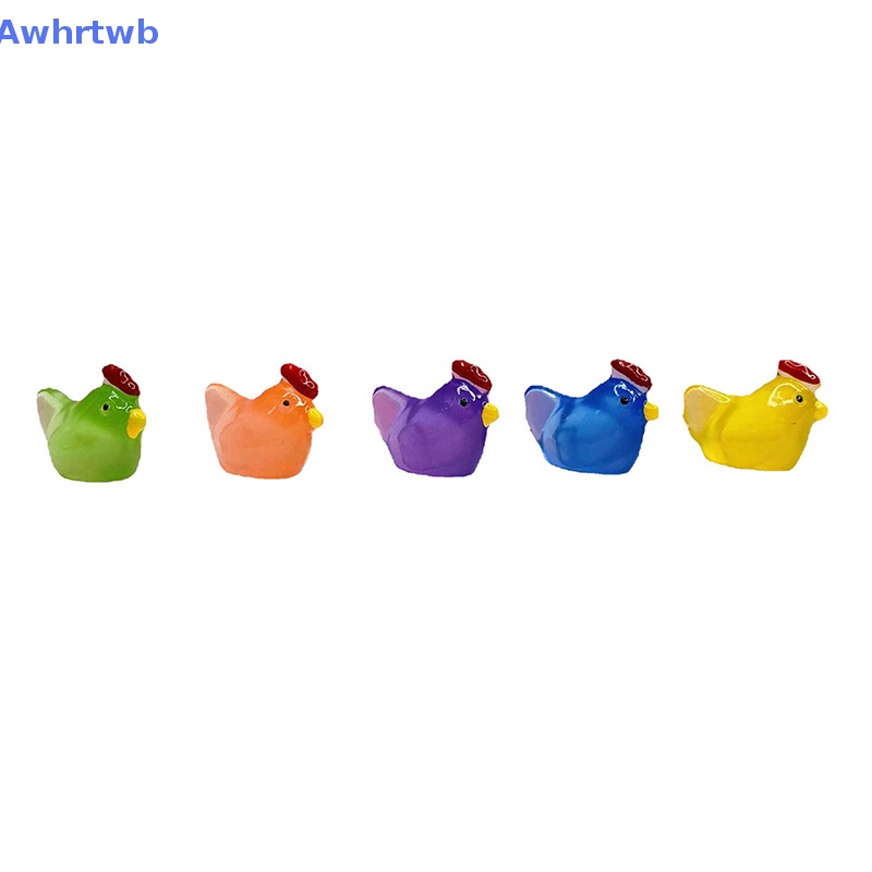 Set 5 Tượng Gà Con 3D Phát Sáng Trong Bóng Tối Trang Trí Mới