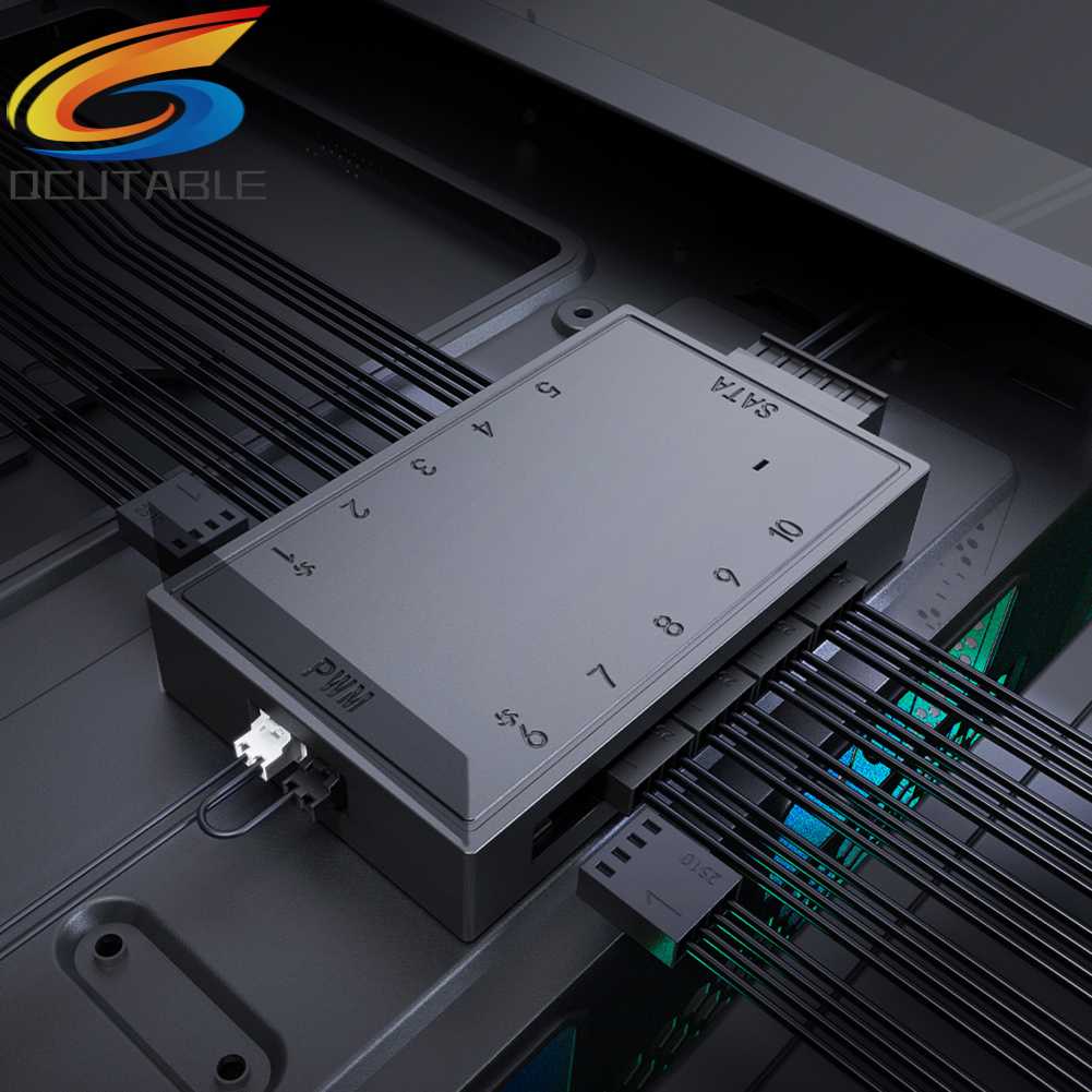 Bộ Chia 1 Ra 10 Cổng 4 Pin PWM SATA Cho Máy Tính Ốp