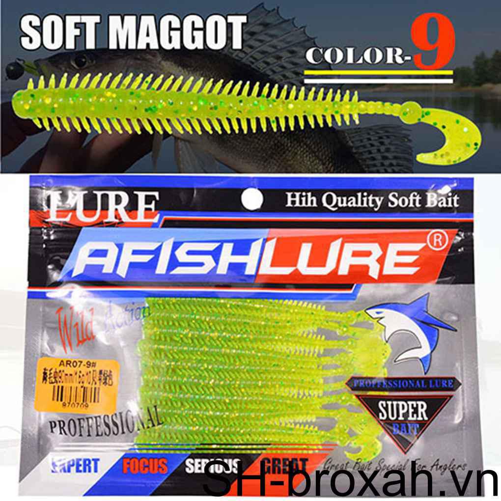 10 Mồi Giun Giả Câu Cá Mềm 90mm / 1 6g