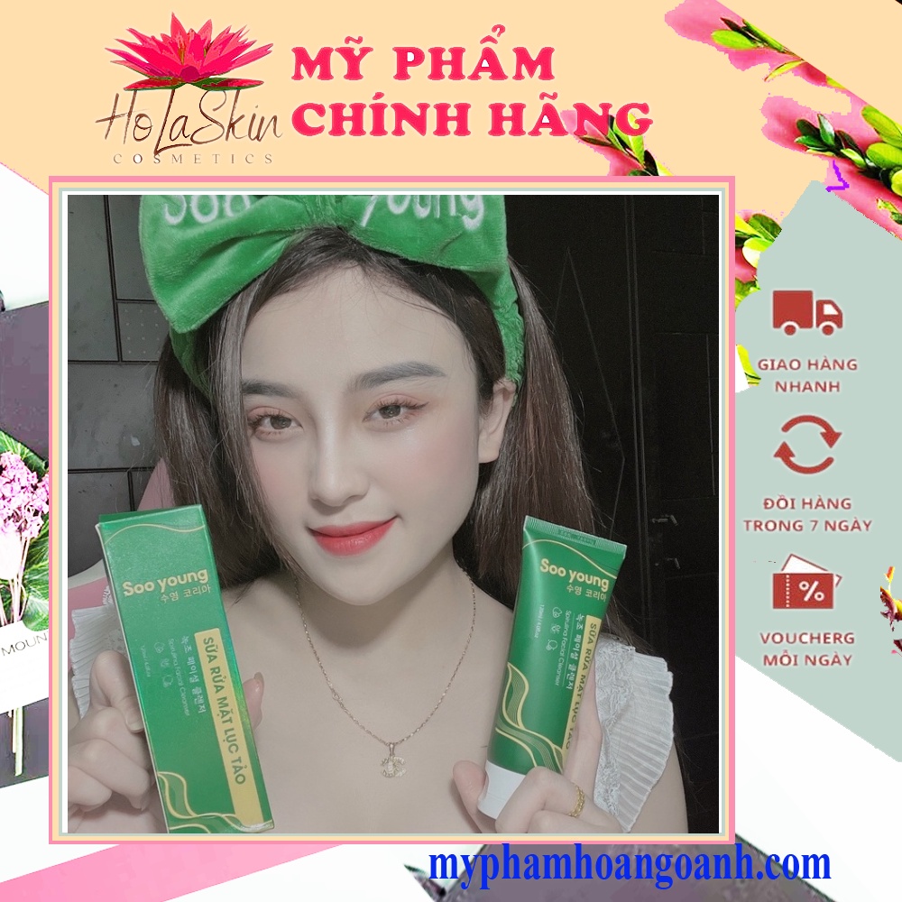 SỮA RỬA MẶT LỤC TẢO SOO YOUNG KOREA 120ML, SẠCH MỤN CẢ NGÀY