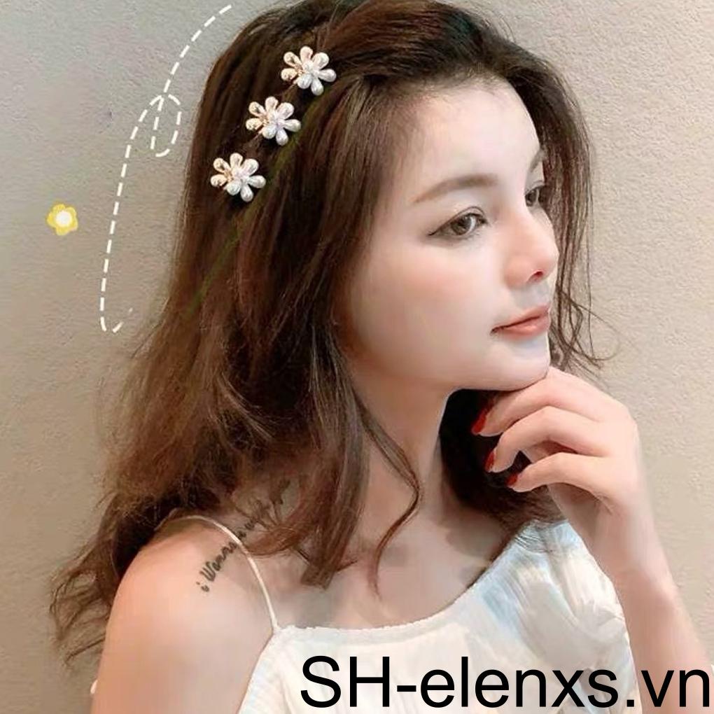 Set 10 Kẹp Tóc Hoa Kim Loại Thời Trang Cho Nữ