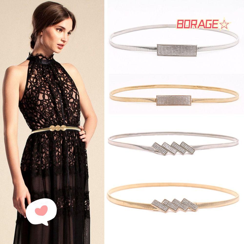 Thắt Lưng Co Giãn Kim Loại Thanh Lịch|Thắt Lưng Thiết Kế Độc Đáo Cá Tính Thời Trang