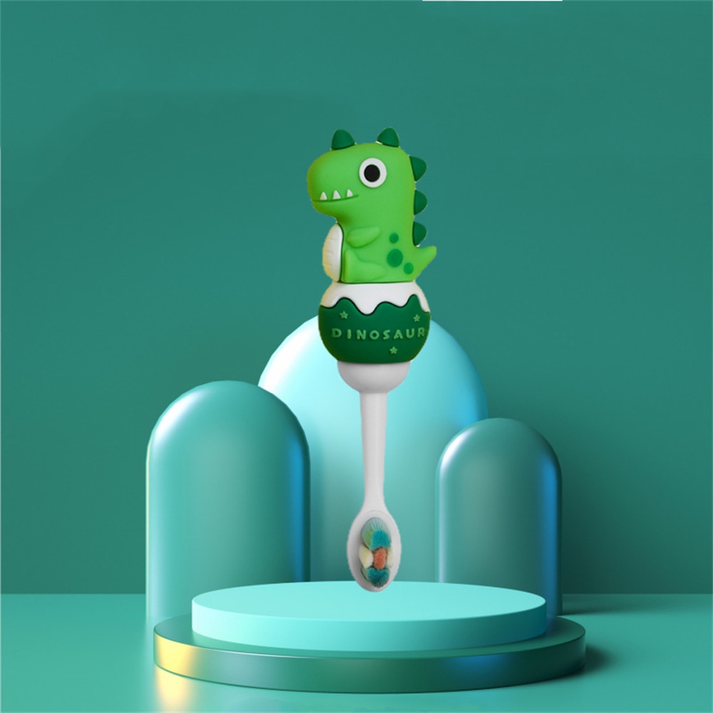 Bàn Chải Đánh Răng Trẻ Em Hoạt Hình Khủng Long Tay Cầm Ngắn Bàn Chải Đánh Răng Lông Mềm Đầu Nhỏ Đóng Gói Độc Lập Bàn Chải Đánh Răng Đặc Biệt Cho Bé homelove