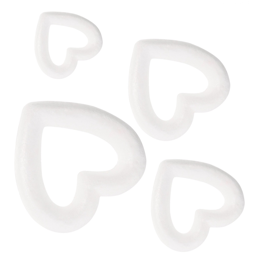 Set 4 Trái Tim Xốp Polystyrene Trang Trí Vòng Bắt Giấc Mơ