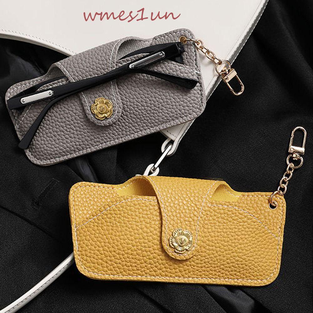 Hộp Đựng Bảo Vệ Mắt Kính Chống Thấm Nước WMES15H Họa Tiết Hoa Trà Thanh Lịch Kèm Móc Khóa Tiện Dụng Cho Nữ