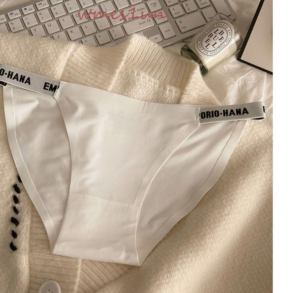 Quần Lót Lụa Lạnh WMES15H Chống Vi Khuẩn Thoáng Khí In Chữ Tiếng Anh Màu Sắc Tinh Khiết Cho Nữ